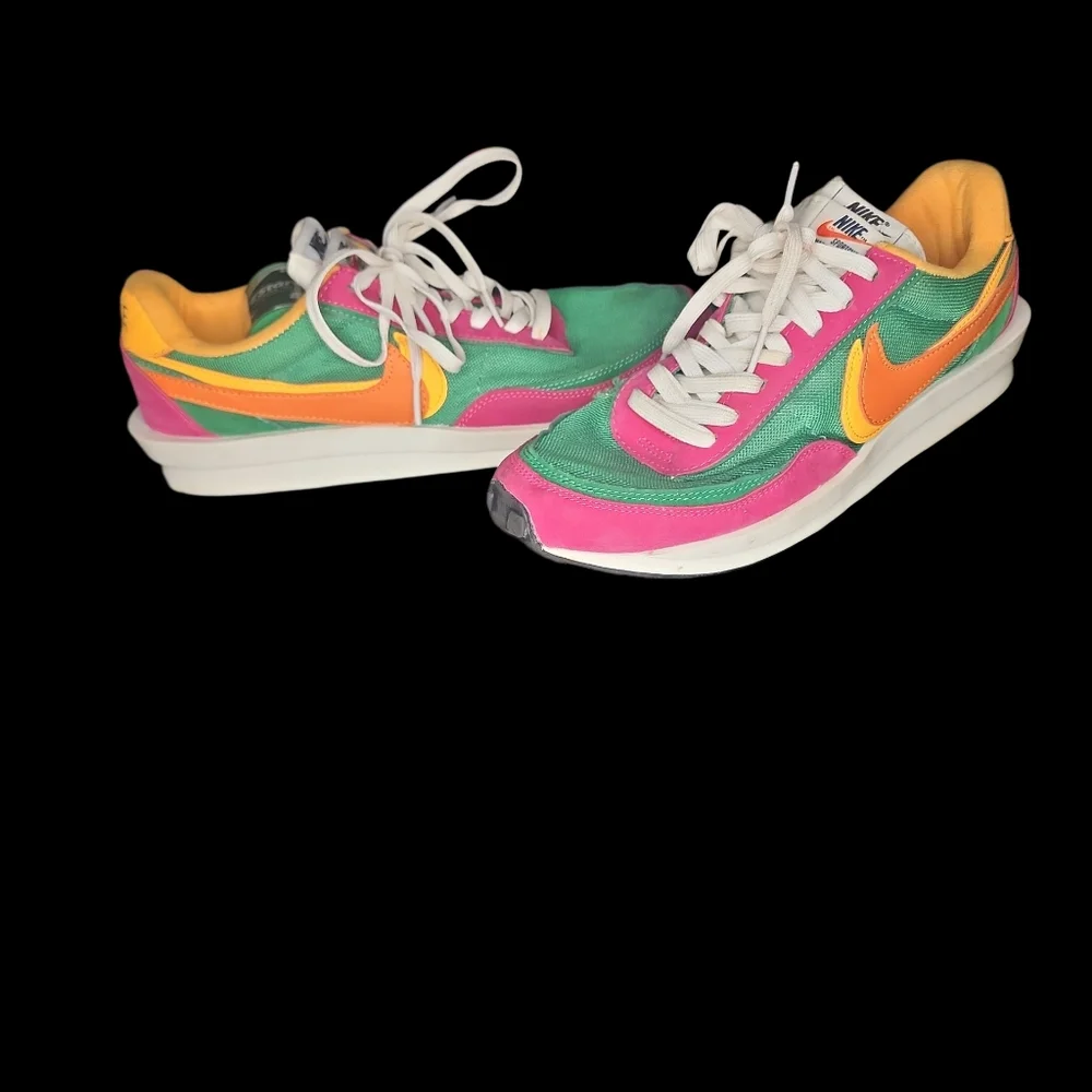 RARE Nike LDWaffle x Sacai BV0073-600 Green Pink Yellow Orange Men’s Sz 10 - Picture 5 of 8